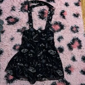 ROMWE Black and Gray Patterned Dress